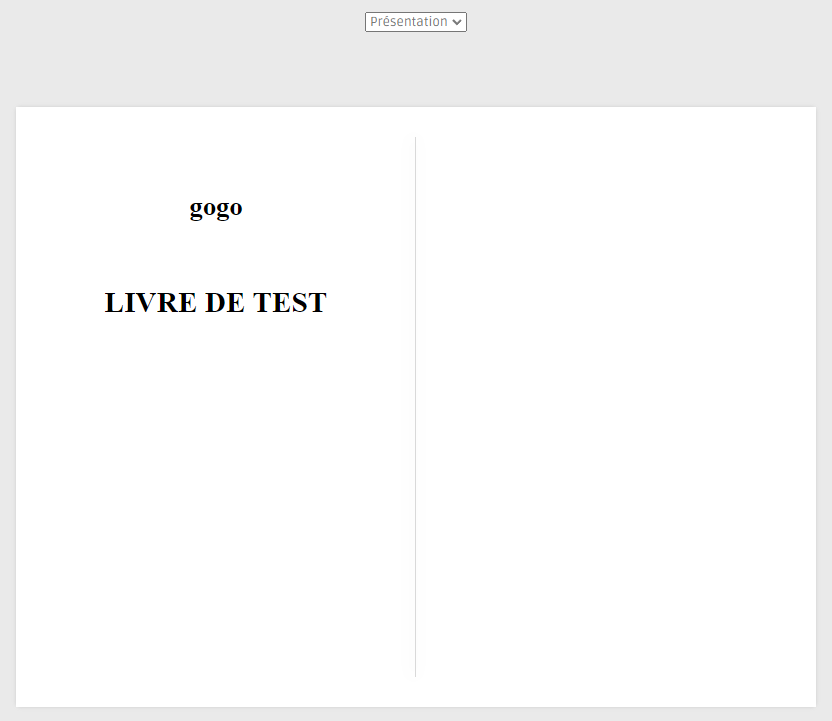 Page de présentation du livre