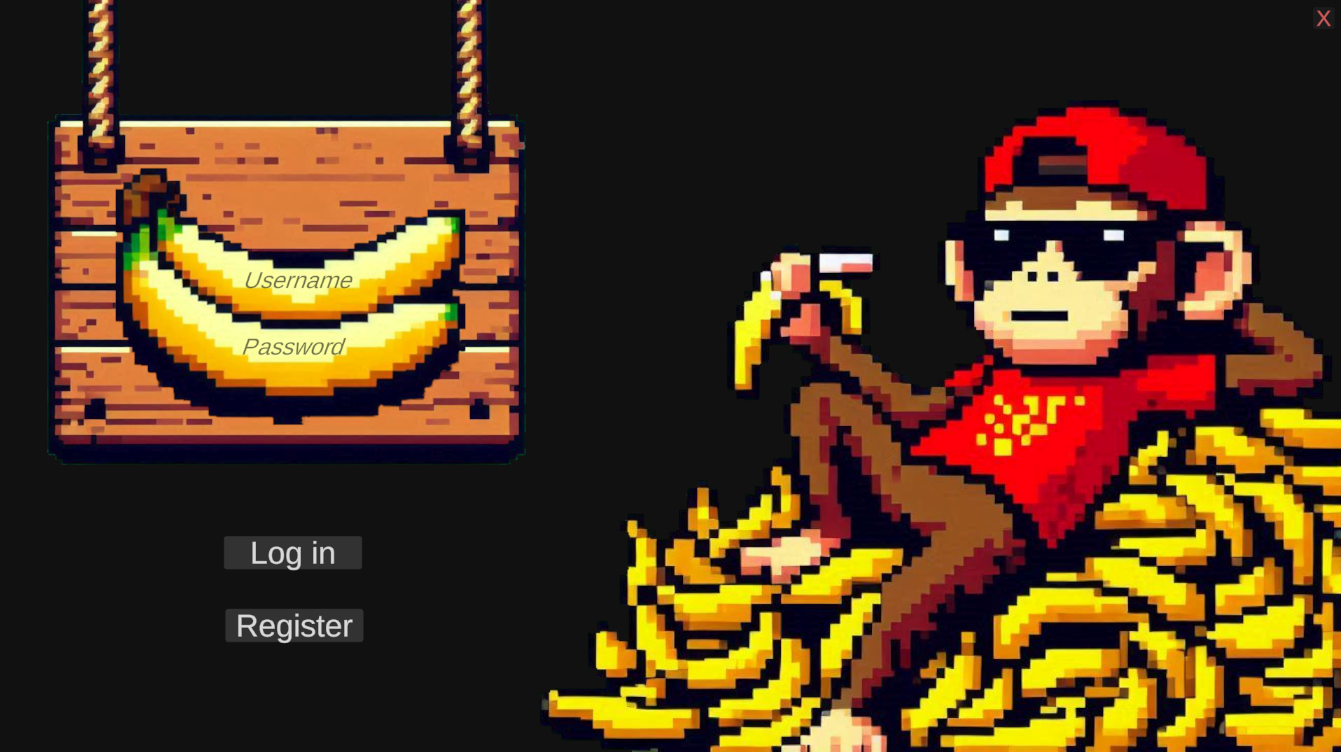 Écran de connexion du jeu