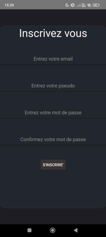 Inscription Discourd
