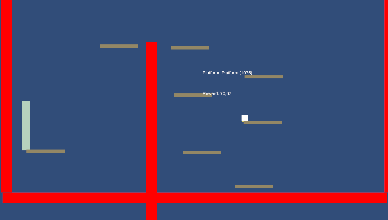 Vue jeu Unity du projet IA